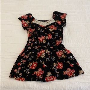 Art Class black floral romper